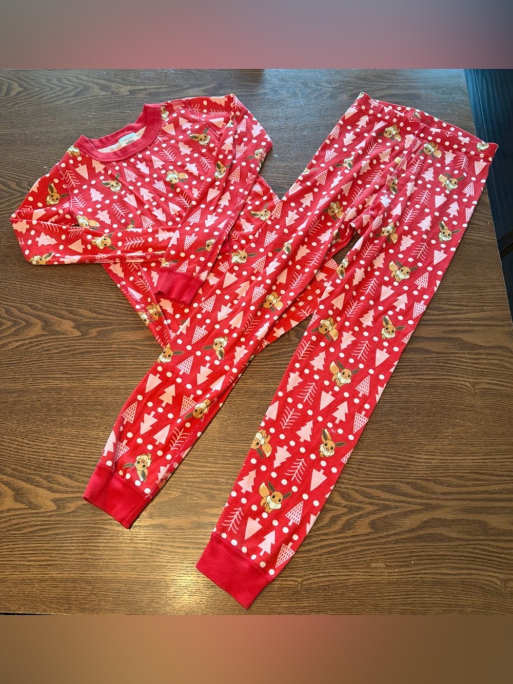 Hanna Andersson Pokemon Collection Eevee & Christmas Tree Pajama Set